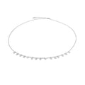 925 sterling silver disc charm necklace with 15 polished hanging discs