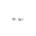925 sterling silver evil eye stud earrings with turquoise, boho spiritual gemstone jewellery
