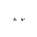 925 sterling silver triangle stud earrings with oxidised dotted texture