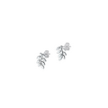 925 sterling silver olive leaf stud earrings with nature-inspired design
