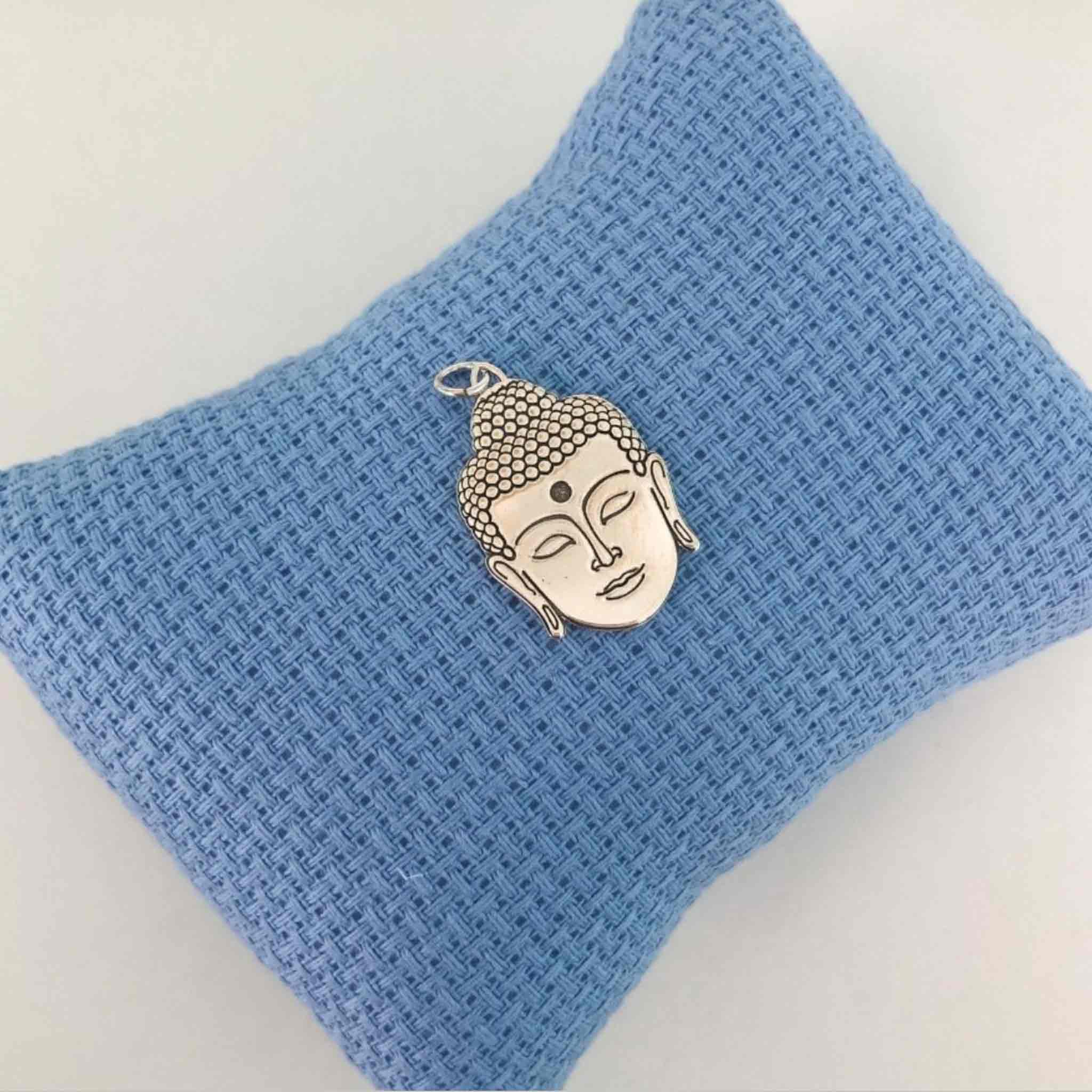 925 Sterling Silver Buddha Pendant, Mindfulness Charm, Spiritual Yoga-Inspired Jewelry