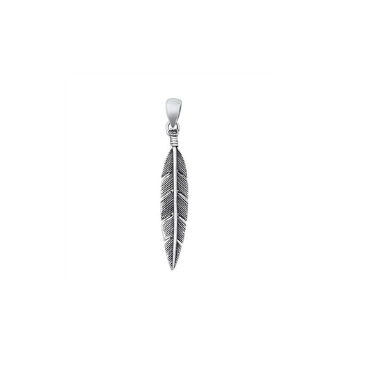 Feather Serling Silver Pendant