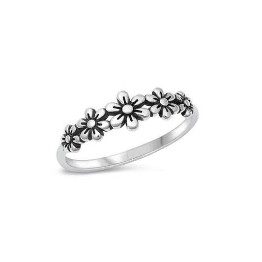 Flowers Sterling Silver Ring