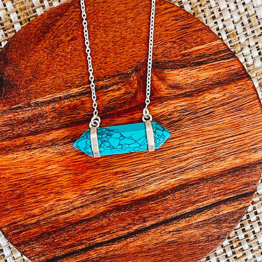 Turquoise Healing Silver Necklace