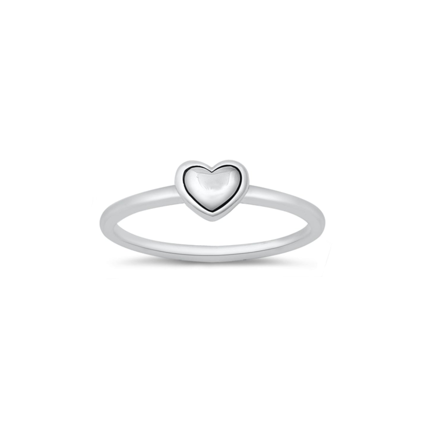 Love Heart Sterling Silver Ring