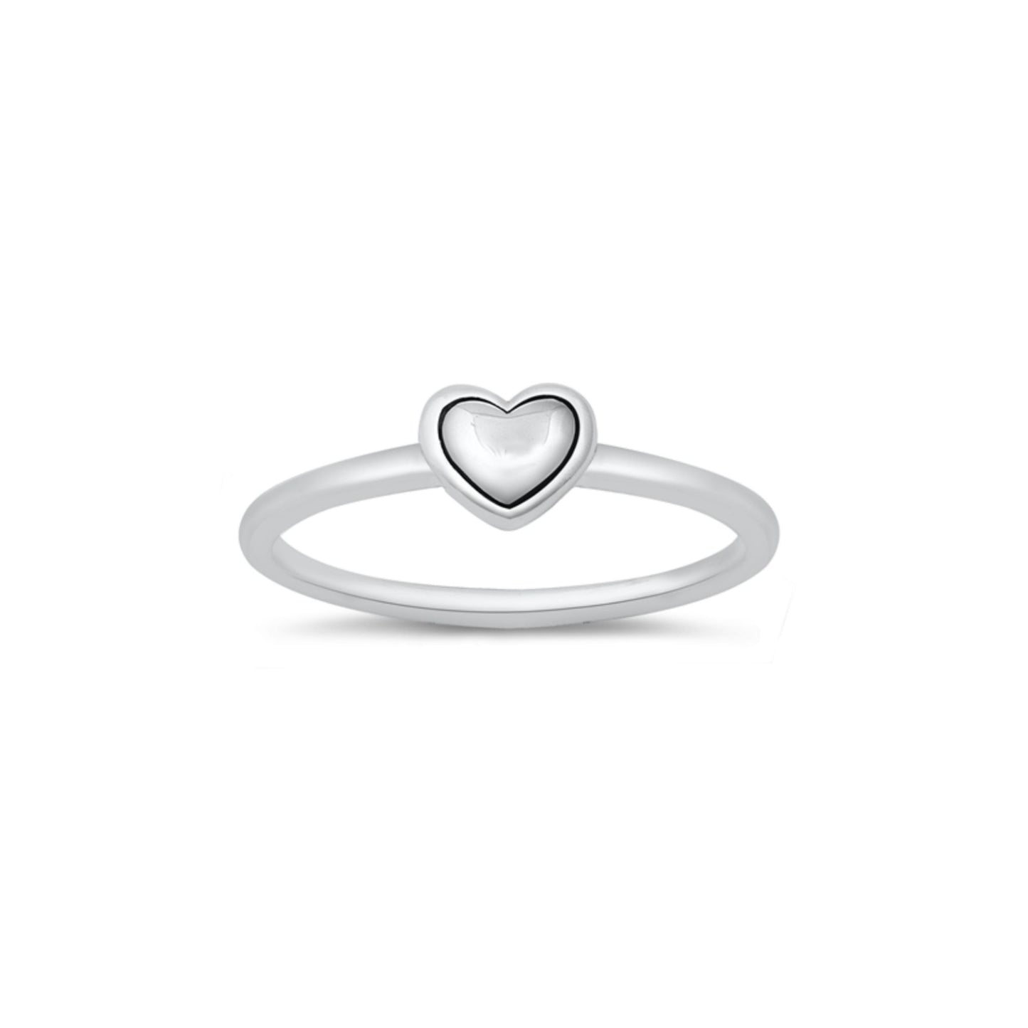 925 Sterling silver heart ring, oxidized finish, minimalist love jewelry