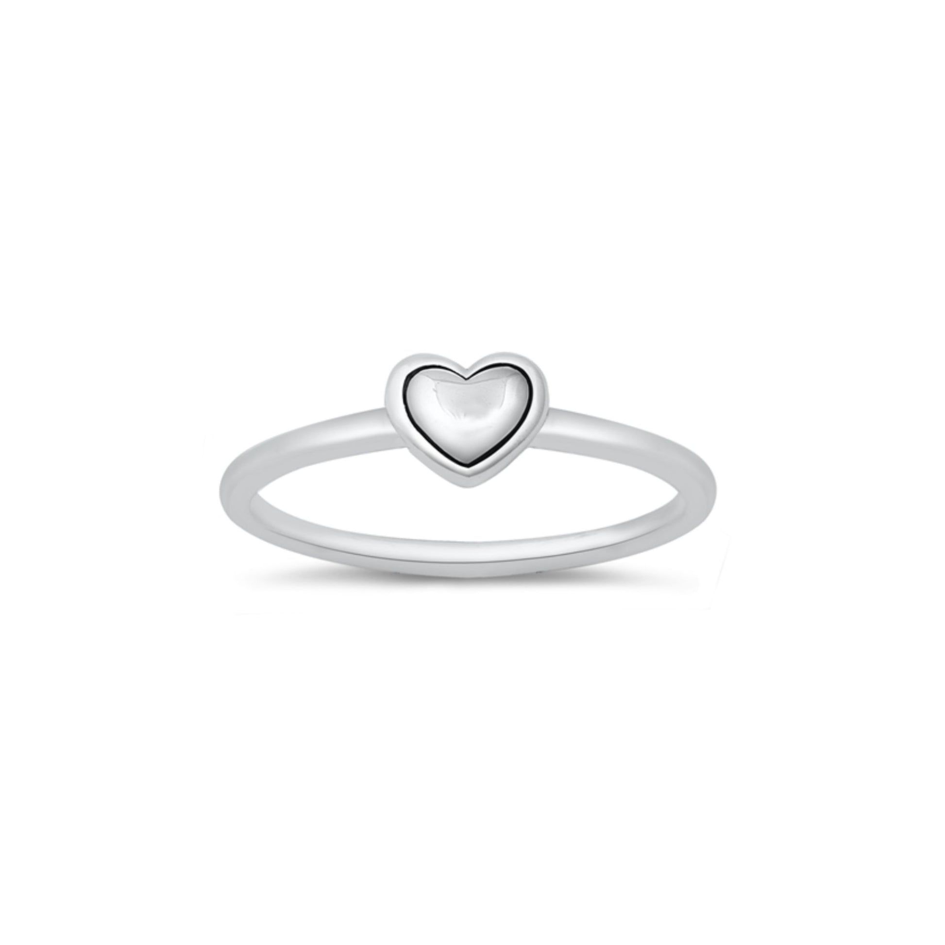 925 Sterling silver heart ring, oxidized finish, minimalist love jewelry