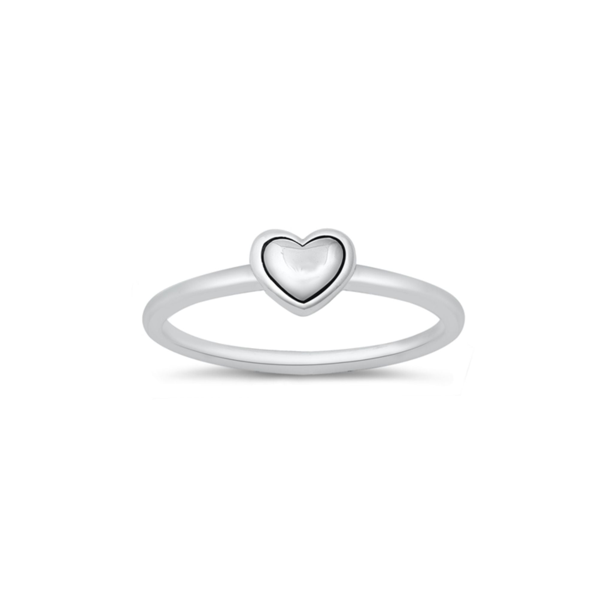 925 Sterling silver heart ring, oxidized finish, minimalist love jewelry