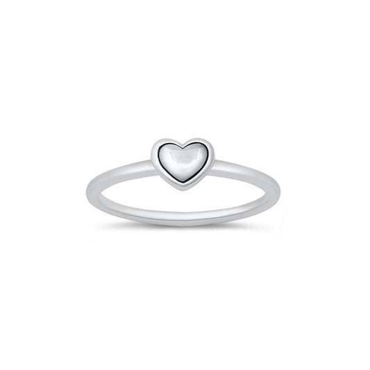 925 Sterling silver heart ring, oxidized finish, minimalist love jewelry