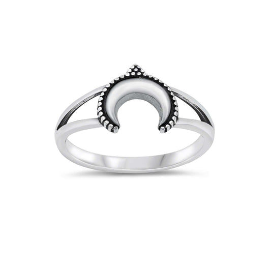 Moon Sterling Silver Ring