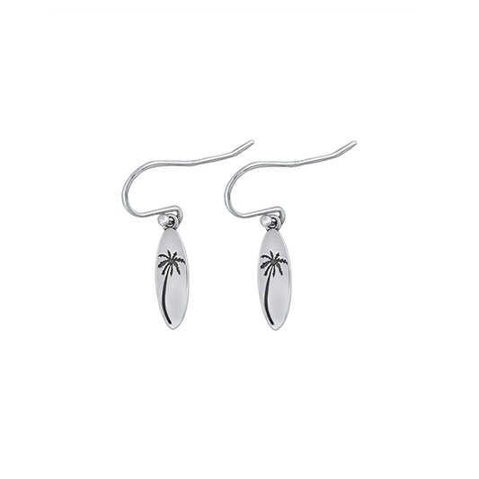 Palm Tree - Sterling Silver Earrings