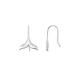 925 sterling silver whale tail drop earrings for ocean lovers