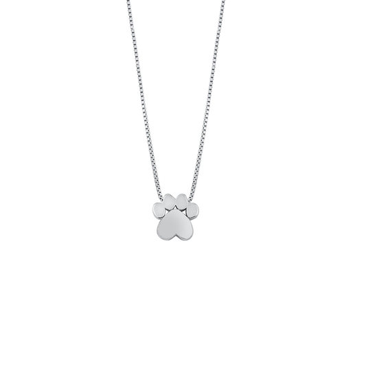 Silver Necklace - Paw Print