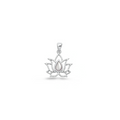 925 sterling silver lotus pendant with teardrop centre and open petal design