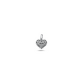 925 sterling silver heart pendant with raised swirl design and oxidised finish