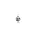 925 sterling silver heart pendant with oxidised floral cutout design