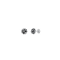 Small Bali-style 925 sterling silver stud earrings with dotted artisan texture.