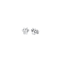 925 sterling silver paw print stud earrings with heart-shaped detail