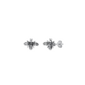 925 sterling silver bee stud earrings with oxidised wings – cute insect jewellery gift