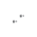 Whimsical 925 sterling silver sunflower stud earrings with petal detail