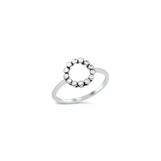 Circle Style Sterling Silver Ring