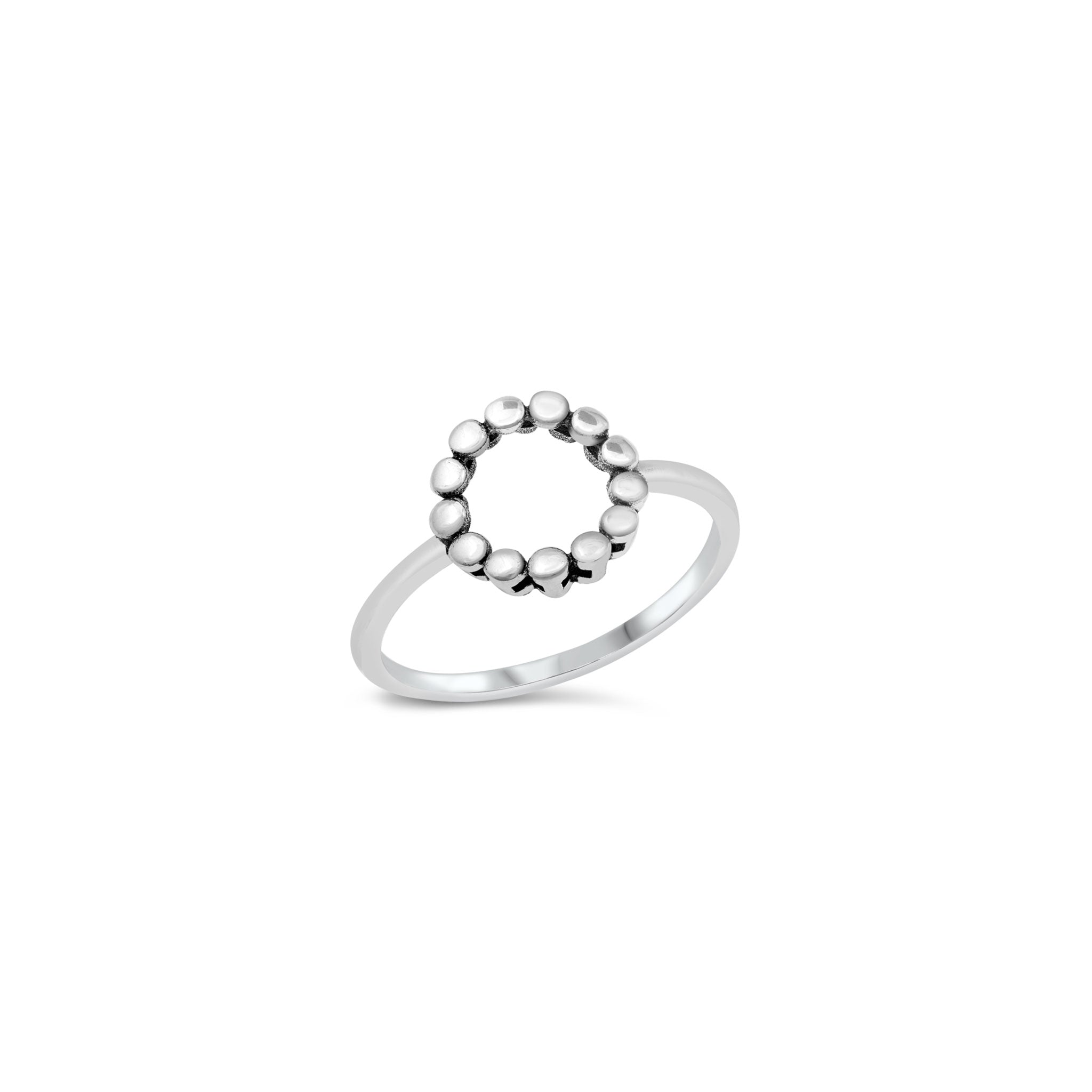  Sterling silver circle style ring, minimalist design, everyday wear.