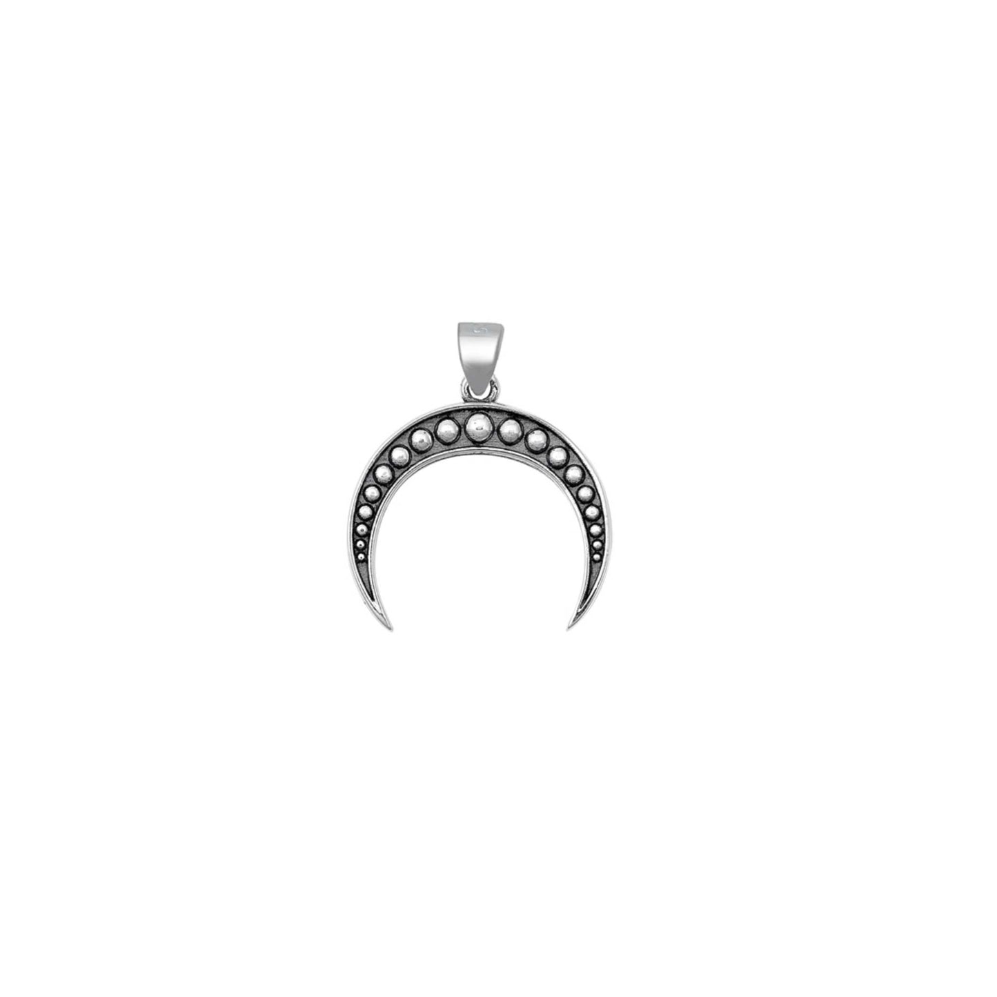 Cresecent Moon Sterling Silver Pendant