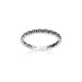 Dainty floral sterling silver ring, vintage flower band, stackable silver jewellery