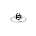 Sterling silver flower ring, nature-inspired jewelry, boho floral design