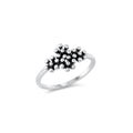 Sterling silver beaded ring, unique textured silver ring, minimalist silver jewelry