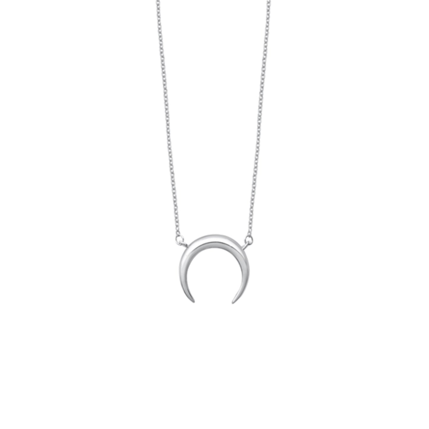 Sterling Silver Necklace - Crescent Moon