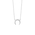 925 sterling silver crescent moon necklace, celestial jewelry, minimalist silver chain.