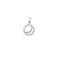 925 Sterling Silver Sun and Moon Pendant, Celestial Charm Necklace, Minimalist Cosmic Jewellery

