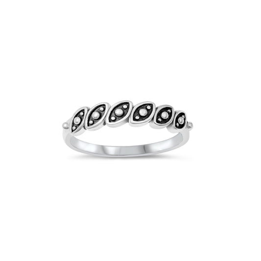 Sterling silver evil eye ring, oxidized finish, protective jewelry, mystical design