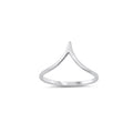 Minimalist sterling silver V-shaped ring, stacking ring, modern silver jewelry