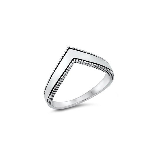 V-Shape Sterling Silver Ring Australia
