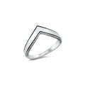 Sterling silver chevron V-shaped ring, minimalist stacking ring, modern jewelry