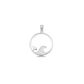 925 Sterling Silver Wave Pendant, Minimalist Ocean Necklace, Simple Beach-Inspired Jewelry