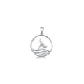 925 Sterling Silver Whale Tail Pendant, Nautical Ocean Jewelry, Marine Life-Inspired Necklace Charm