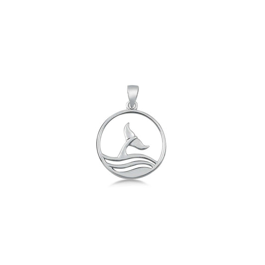 Whale Tail Sterling Silver Pendant
