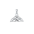 925 sterling silver whale tail pendant with Bali-inspired filigree design, perfect for ocean lovers.